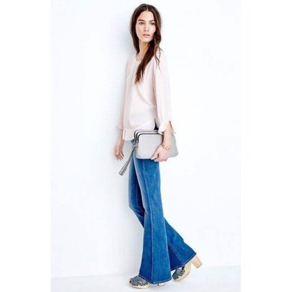 DL1961 Heather High Rise Flare Jeans Leonard Wash Denim SKU 2925 Women's size 24